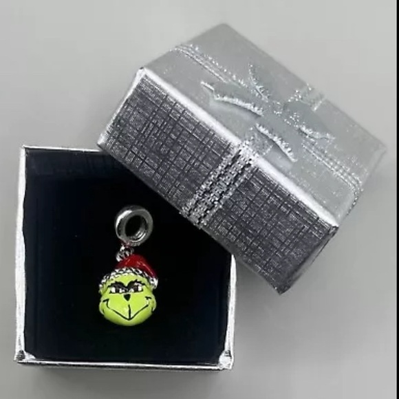Authentic Sterling Silver S925 GRINCH Santa Christmas Dangle Charm NEW - Picture 7 of 7
